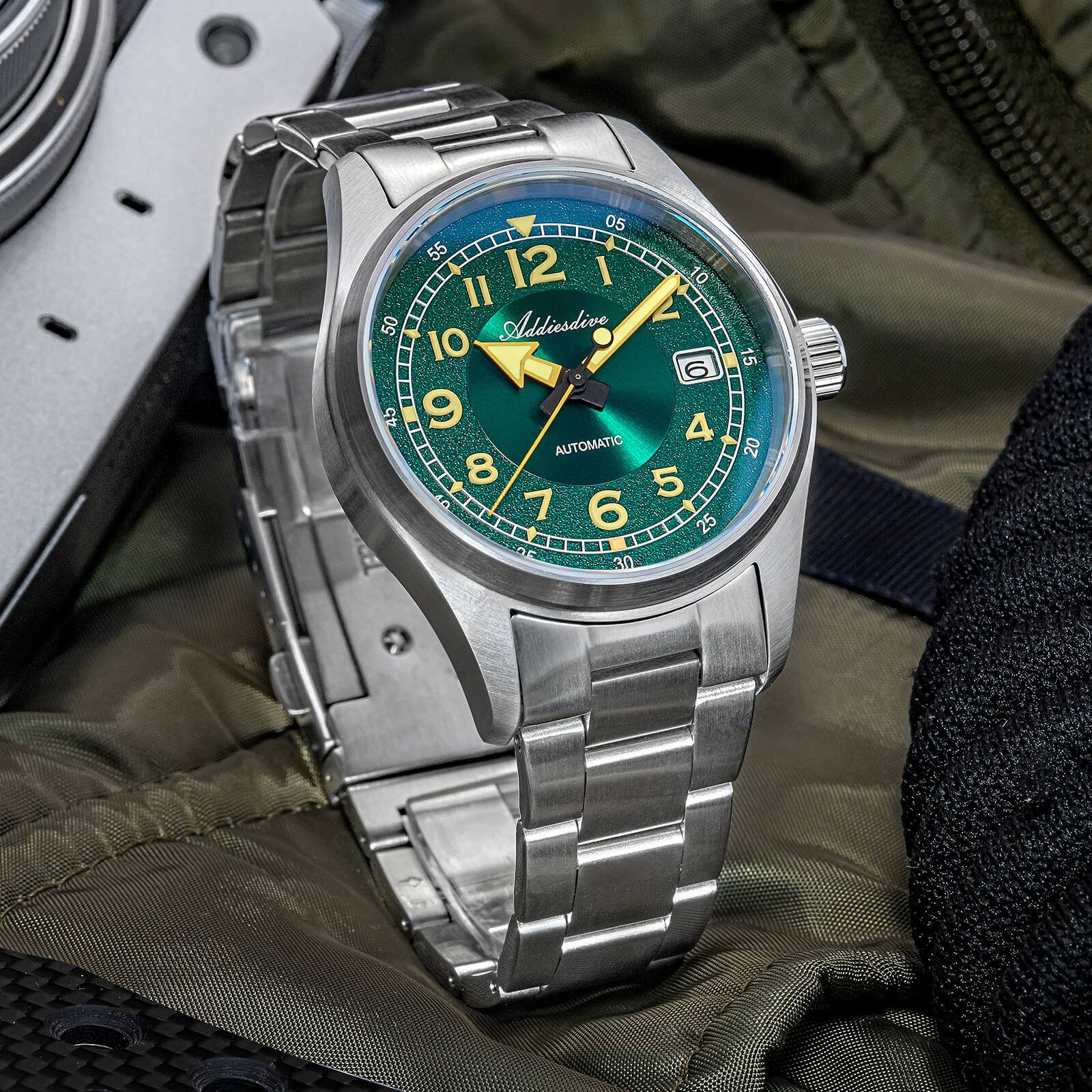 ★Xmas Special Offers★ADDIESDIVE 39mm Explore Orologio Meccanico Retrò da Uomo AD2055 - Image 10