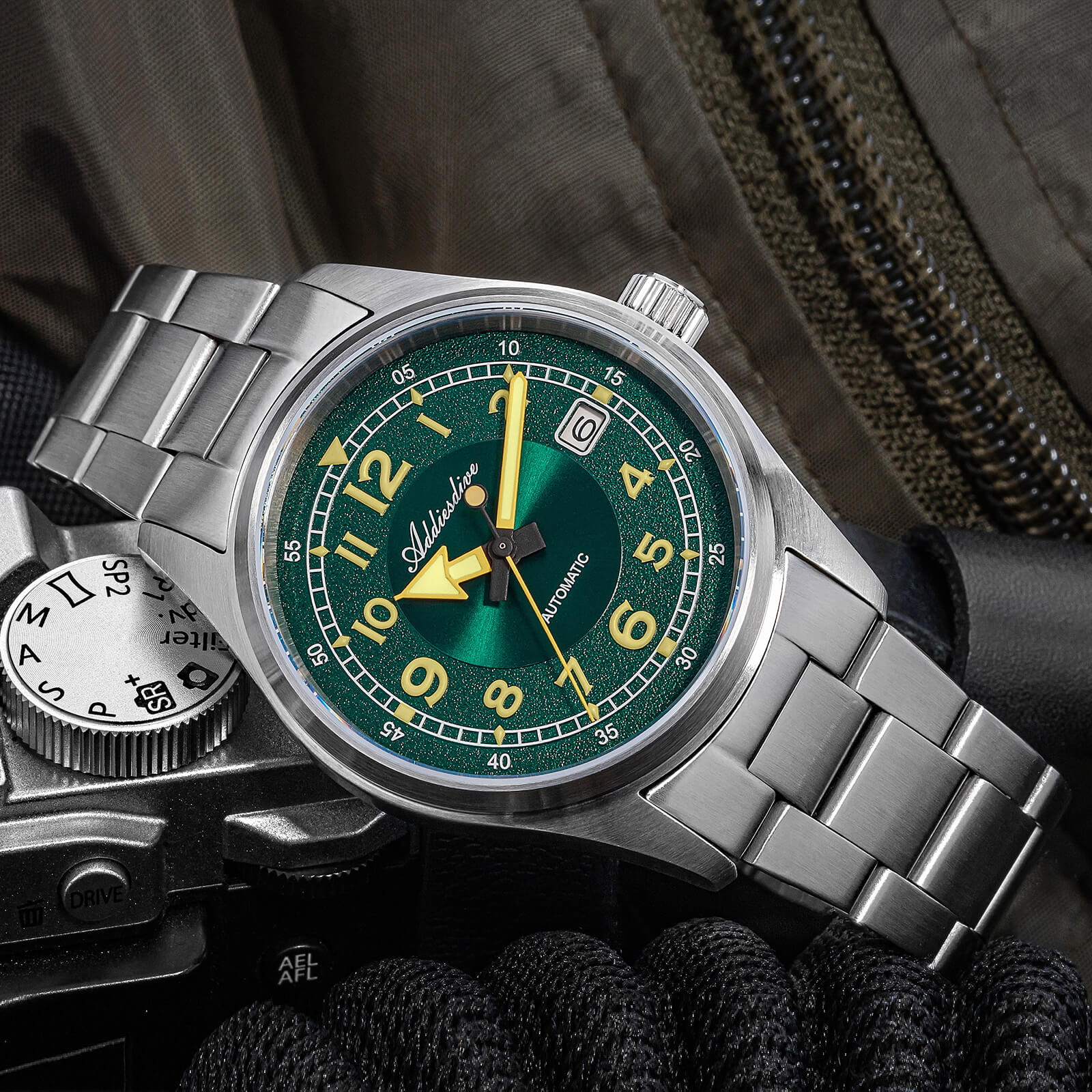 ★Xmas Special Offers★ADDIESDIVE 39mm Explore Orologio Meccanico Retrò da Uomo AD2055 - Image 13