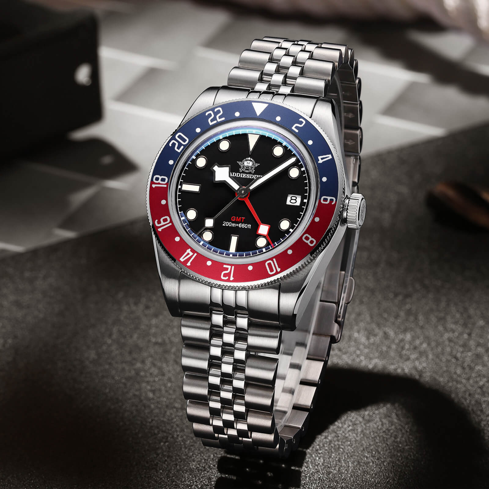 ★Saldi Anniversario★ADDIESDIVE 39mm Orologio al Quarzo BB58 GMT AD2044 - Image 38