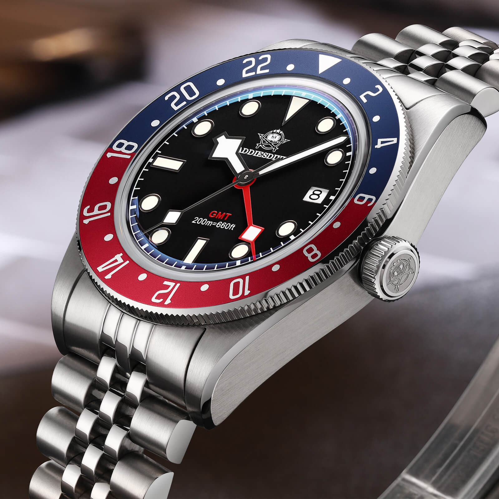 ★Saldi Anniversario★ADDIESDIVE 39mm Orologio al Quarzo BB58 GMT AD2044 - Image 39