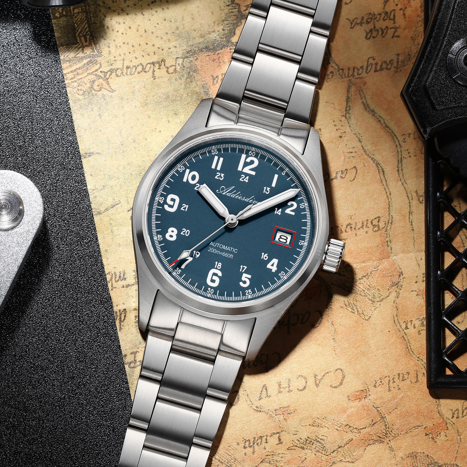 ADDIESDIVE 39mm Orologio Explore NH35 Automatico AD2070 - Image 20