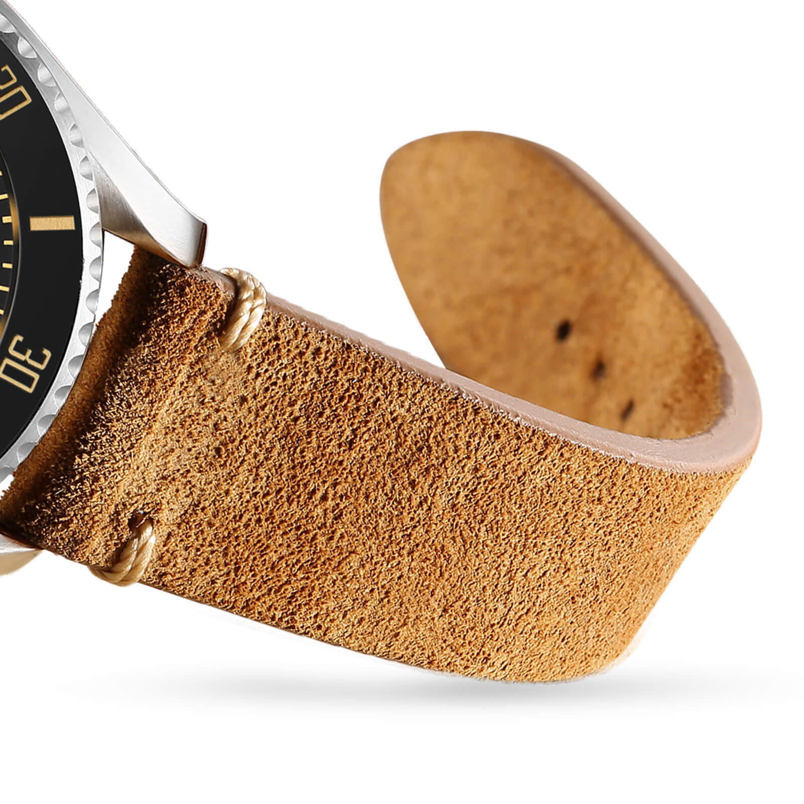 ADDIESDIVE Cinturino di Ricambio per Orologio, Vintage, In Pelle Scamosciata, Larghezza 20 mm - Image 3