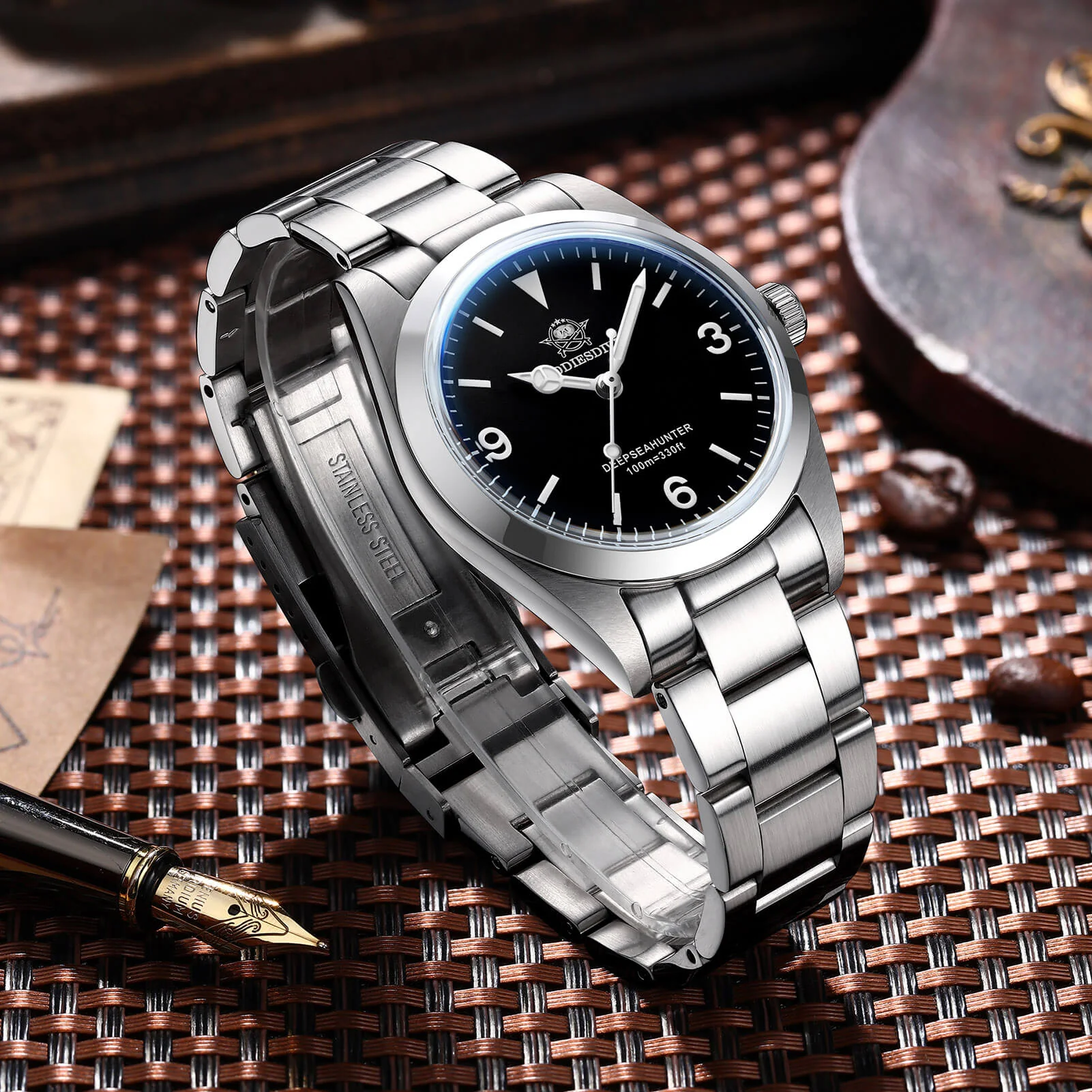★Speciali settimanali★ADDIESDIVE Orologio al Quarzo 36mm Movimento VH31 AD2023-1 - Image 8