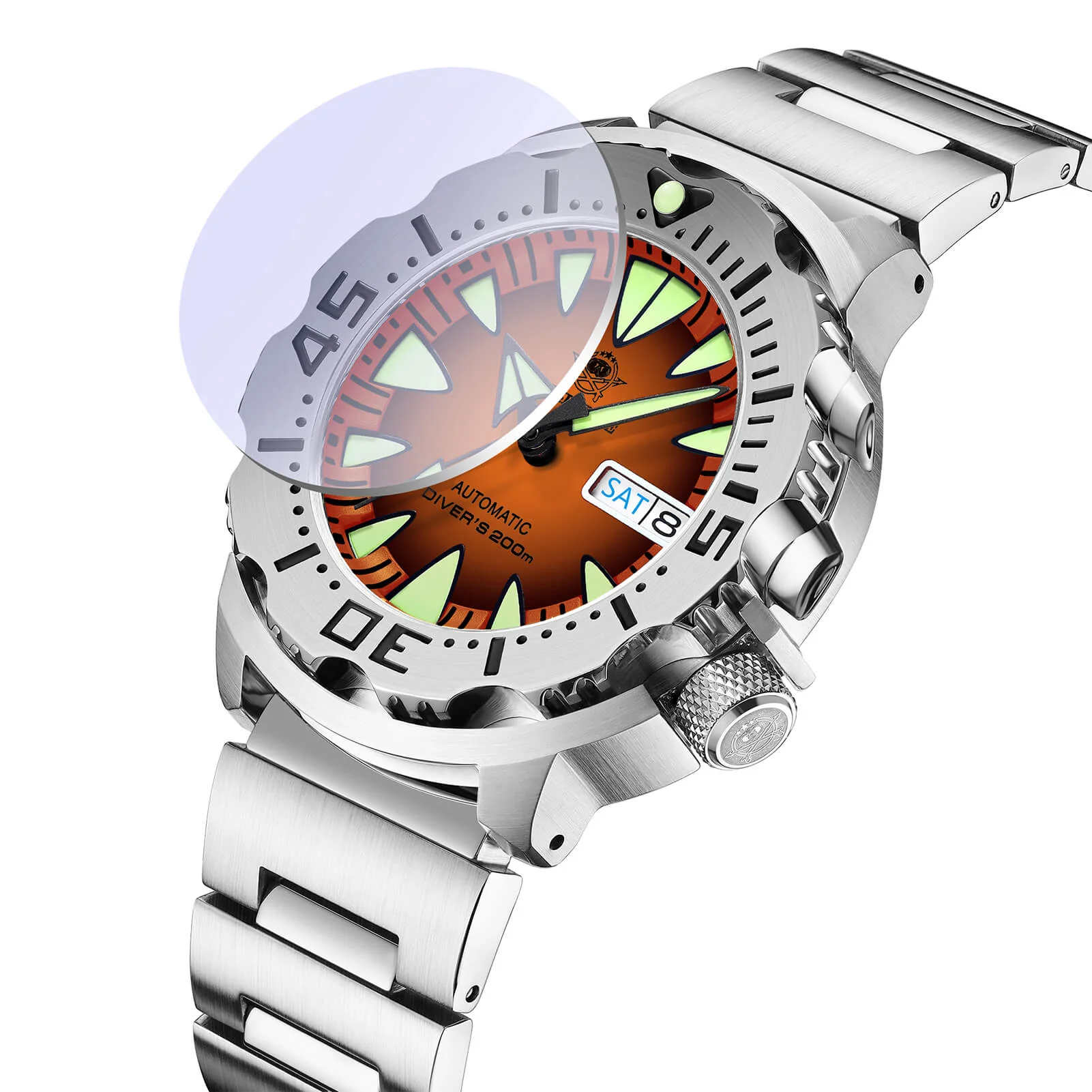 ★Saldi Anniversario★ADDIESDIVE Orologi Subacquei da Uomo Automatici AD2103 - Image 3