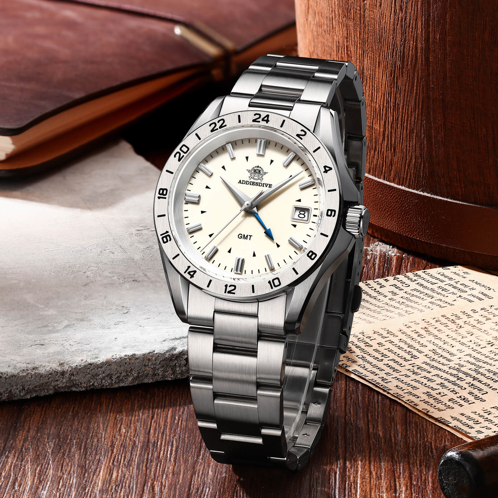 ★Speciale Capodanno★ADDIESDIVE Orologio al Quarzo 38mm GMT AD2063 - Image 12