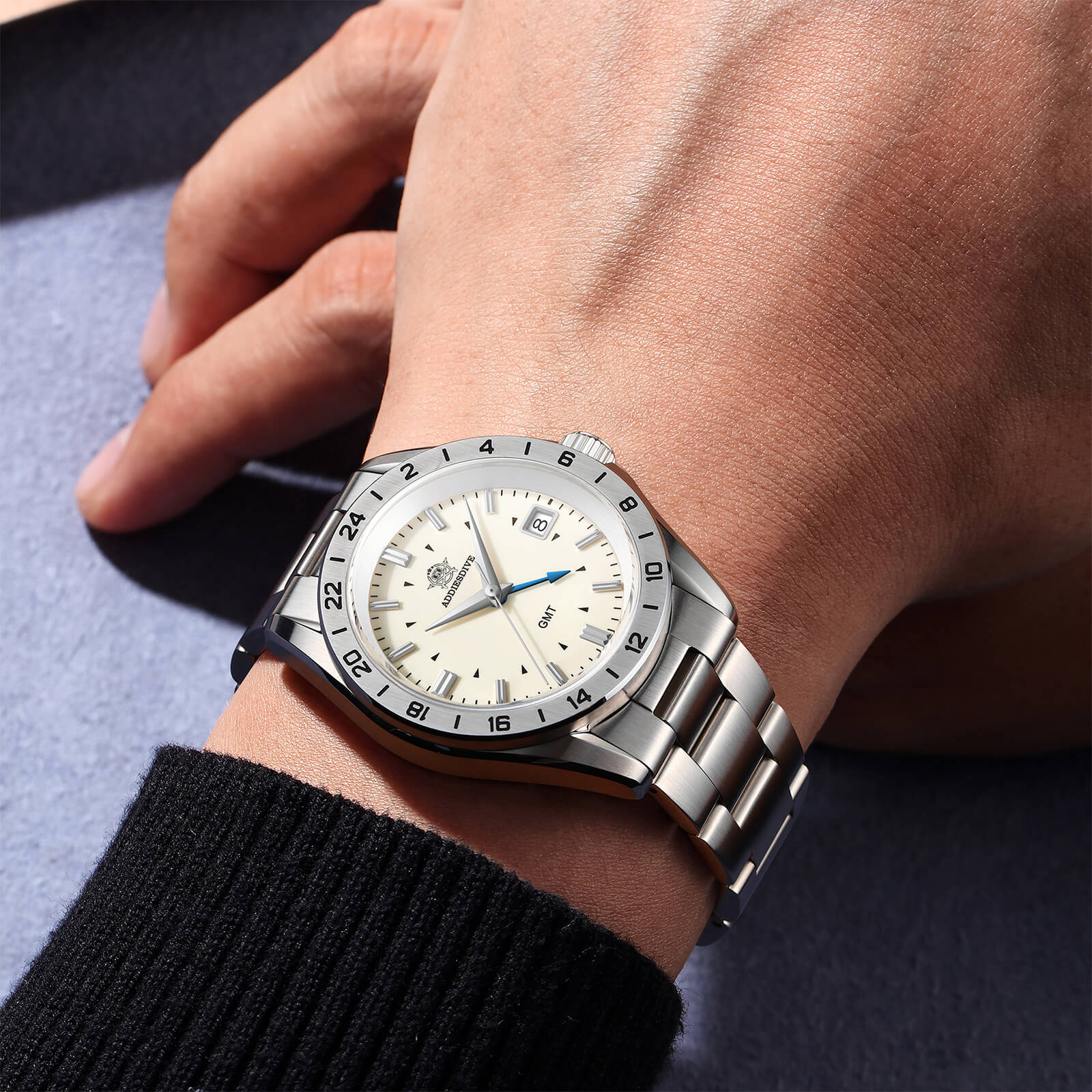 ★Speciale Capodanno★ADDIESDIVE Orologio al Quarzo 38mm GMT AD2063 - Image 3