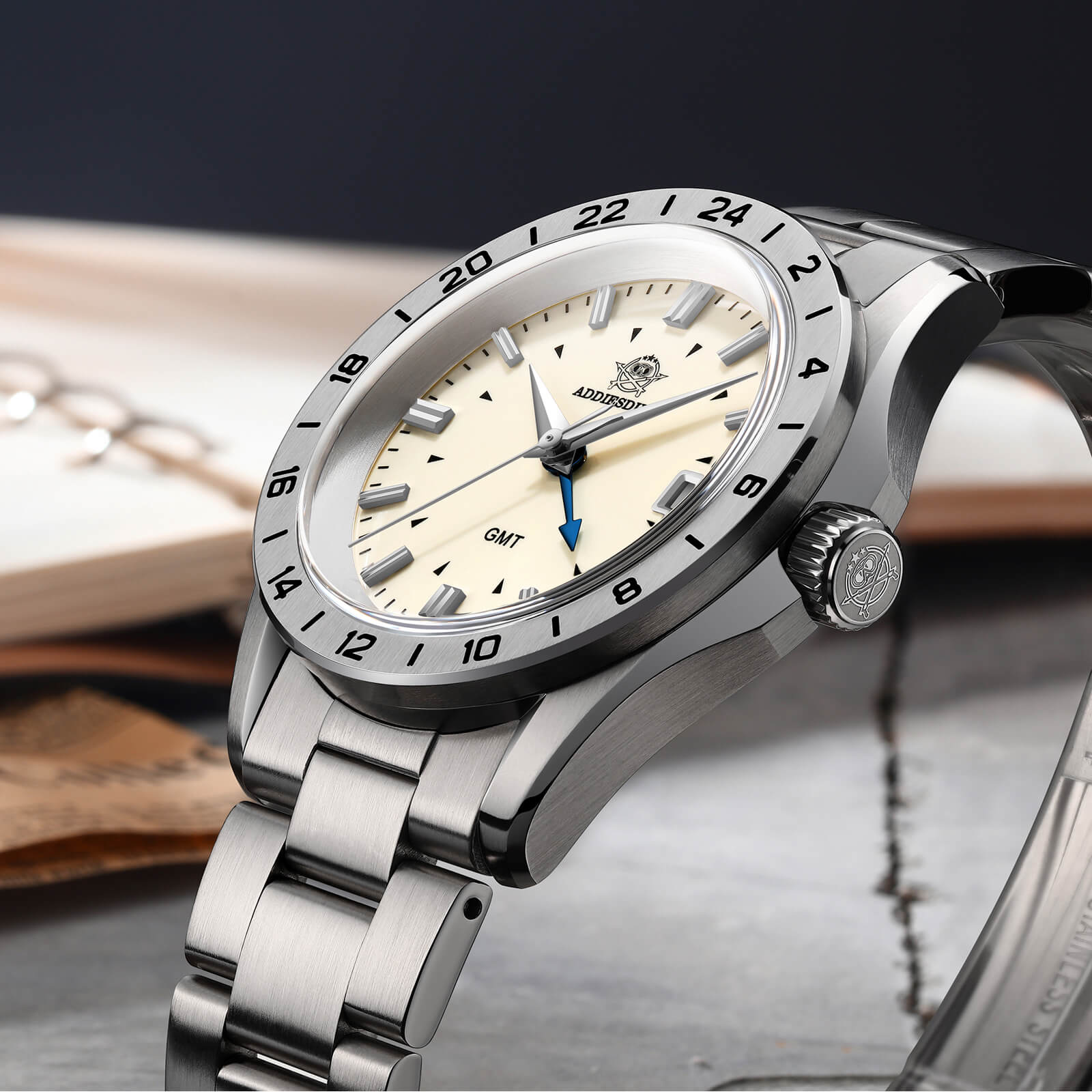 ★Speciale Capodanno★ADDIESDIVE Orologio al Quarzo 38mm GMT AD2063 - Image 6
