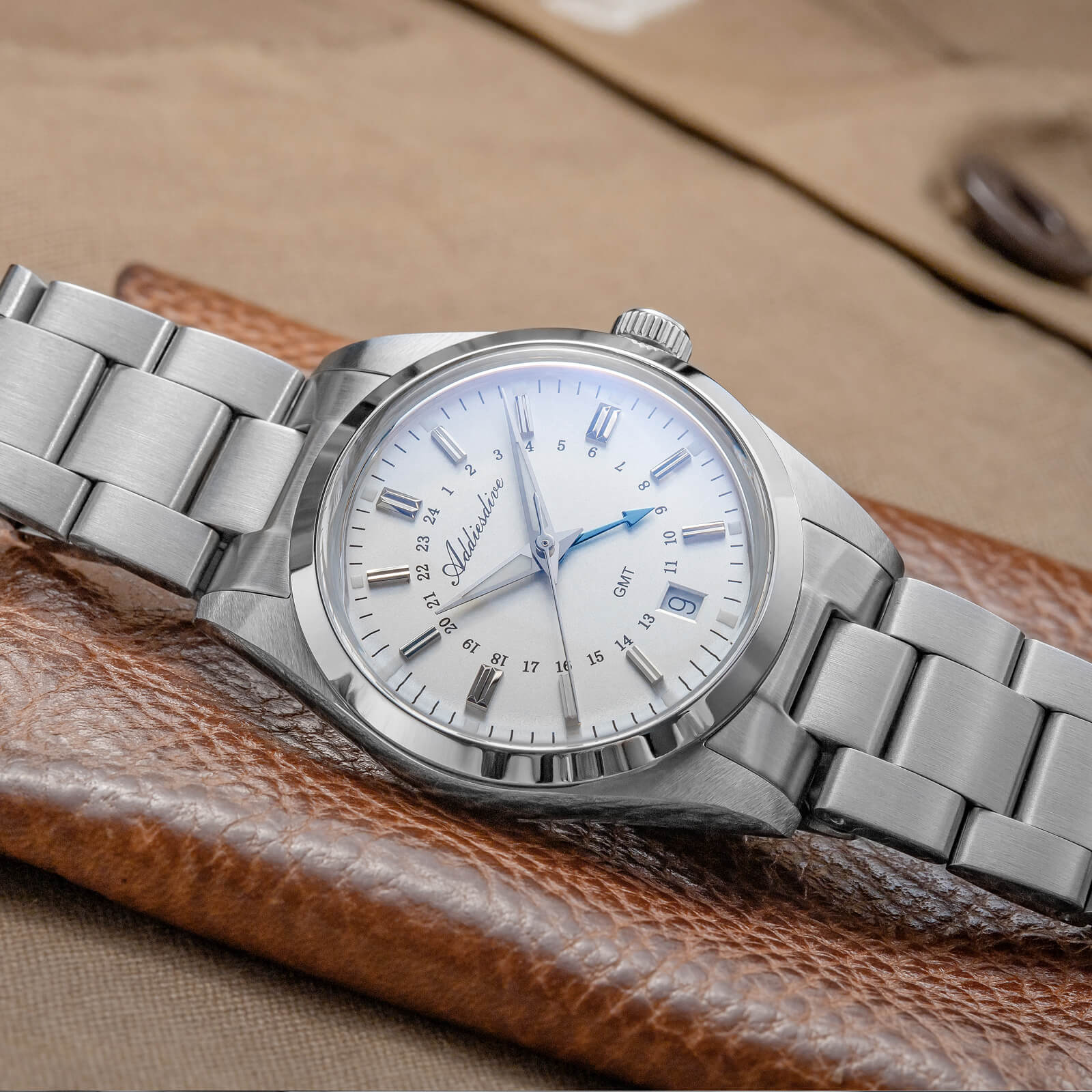 ★Saldi Anniversario★ADDIESDIVE Orologio al Quarzo GMT Elegance Collection AD2065 - Image 14