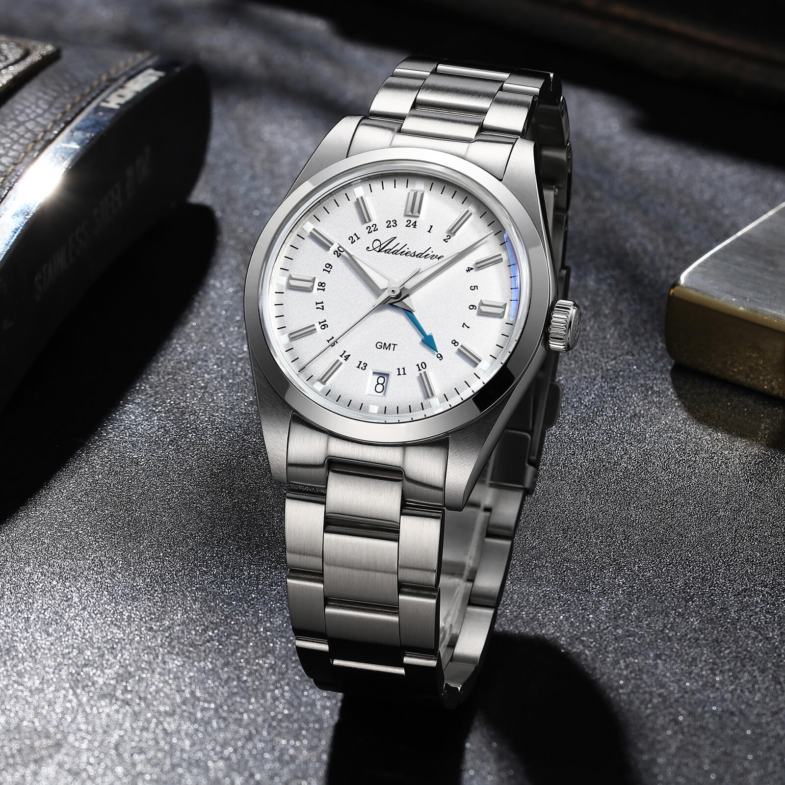★Saldi Anniversario★ADDIESDIVE Orologio al Quarzo GMT Elegance Collection AD2065 - Image 19