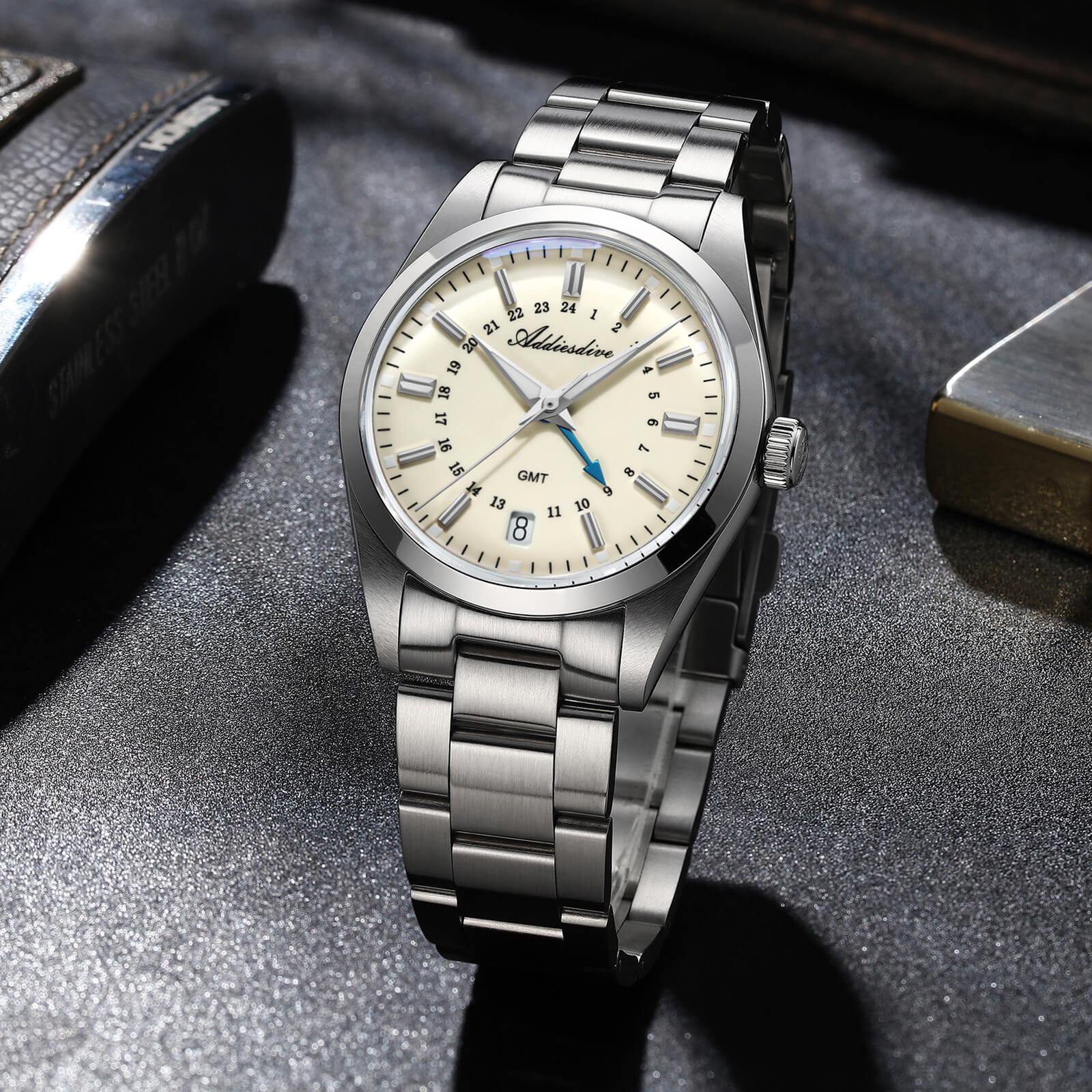 ★Saldi Anniversario★ADDIESDIVE Orologio al Quarzo GMT Elegance Collection AD2065 - Image 4