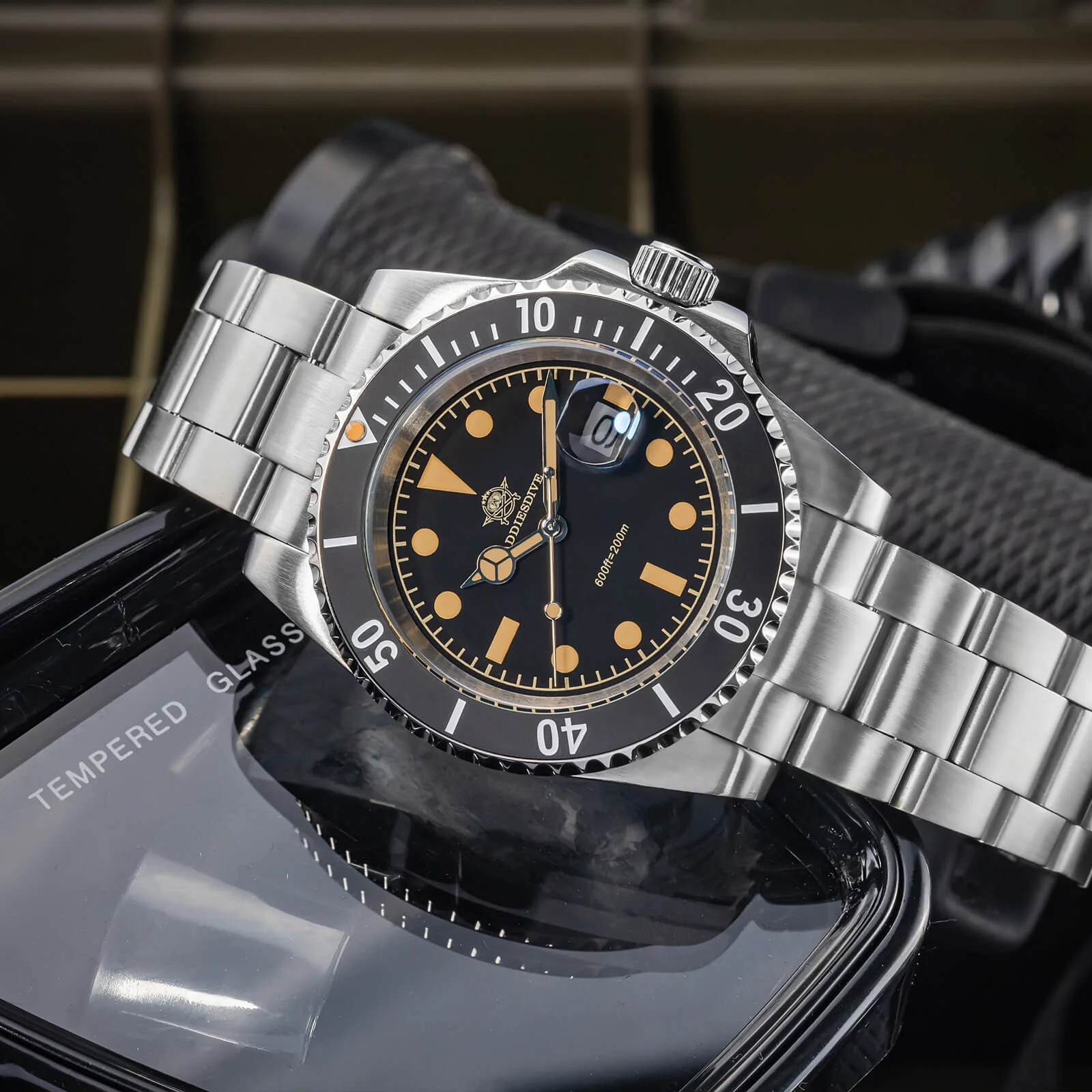 ★Saldi Anniversario★ADDIESDIVE Orologio al Quarzo Retro Sub AD2054 - Image 3