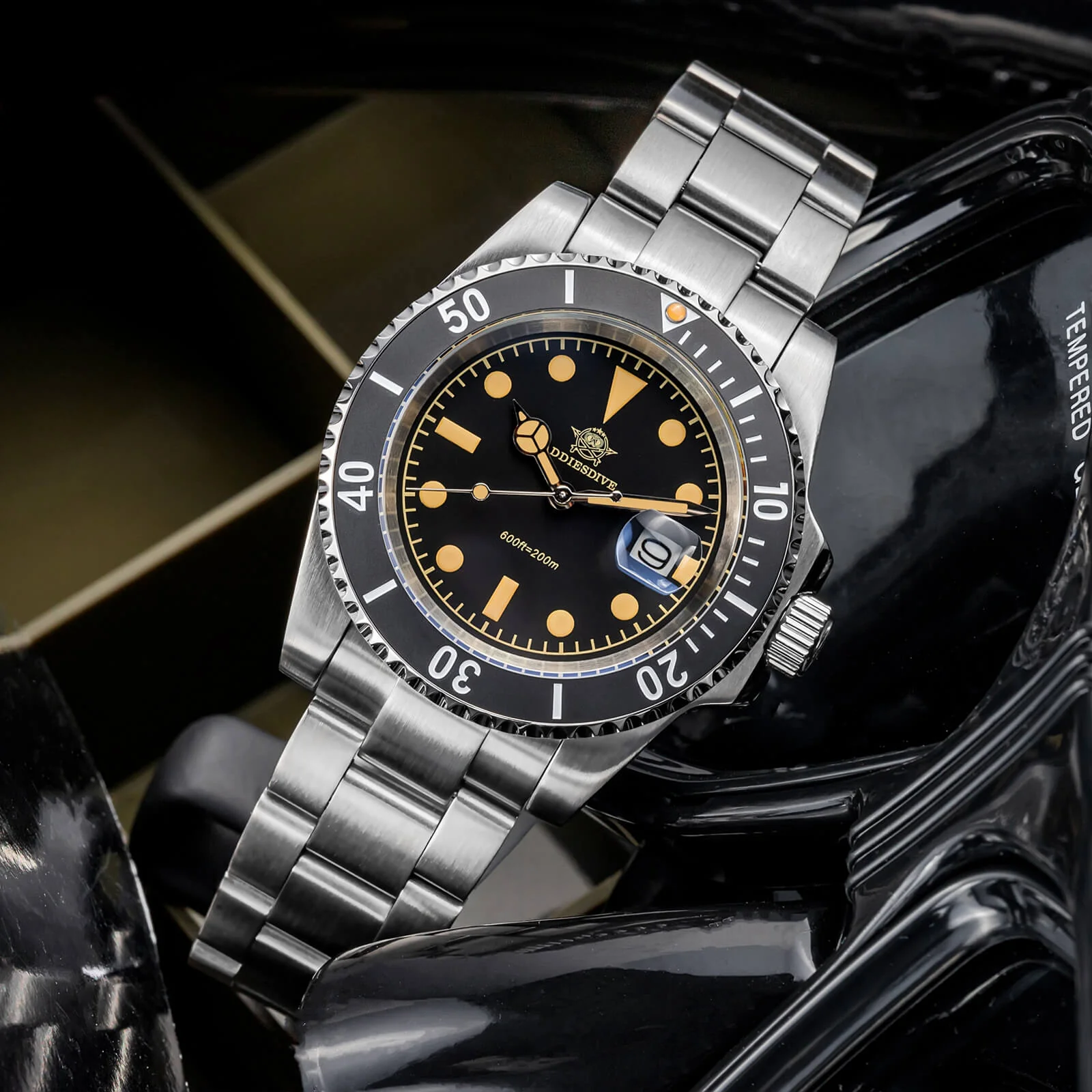 ★Saldi Anniversario★ADDIESDIVE Orologio al Quarzo Retro Sub AD2054 - Image 4