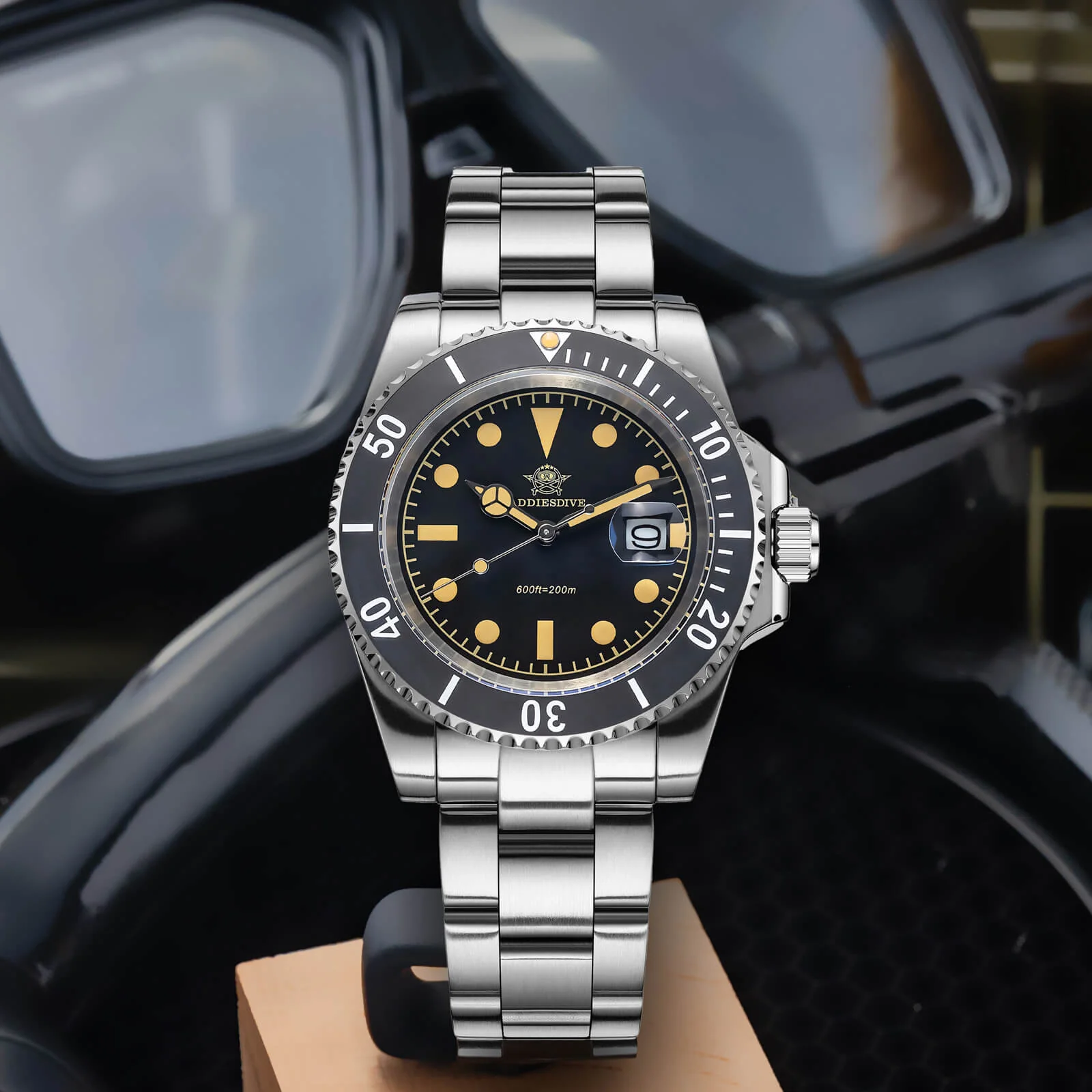 ★Saldi Anniversario★ADDIESDIVE Orologio al Quarzo Retro Sub AD2054 - Image 9