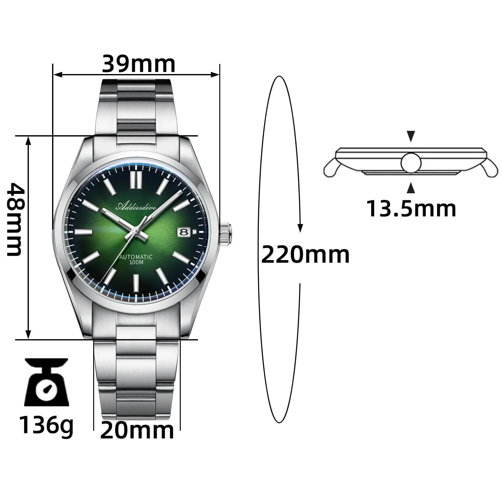 ★Speciale Capodanno★ADDIESDIVE Orologio da uomo dal design originale AD2071 - Image 27