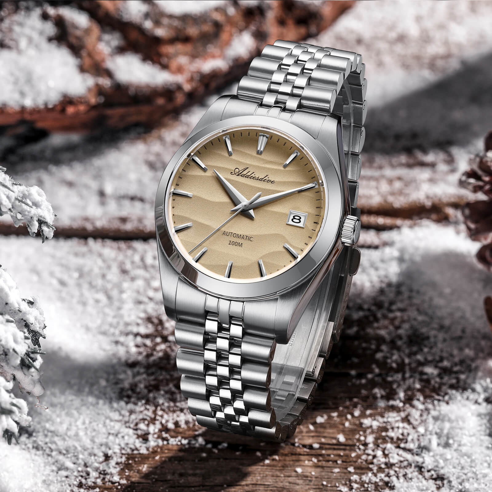 Addiesdive Orologio Meccanico NH35 con Quadrante Sabbia da 39 mm (AD2059) - Image 3