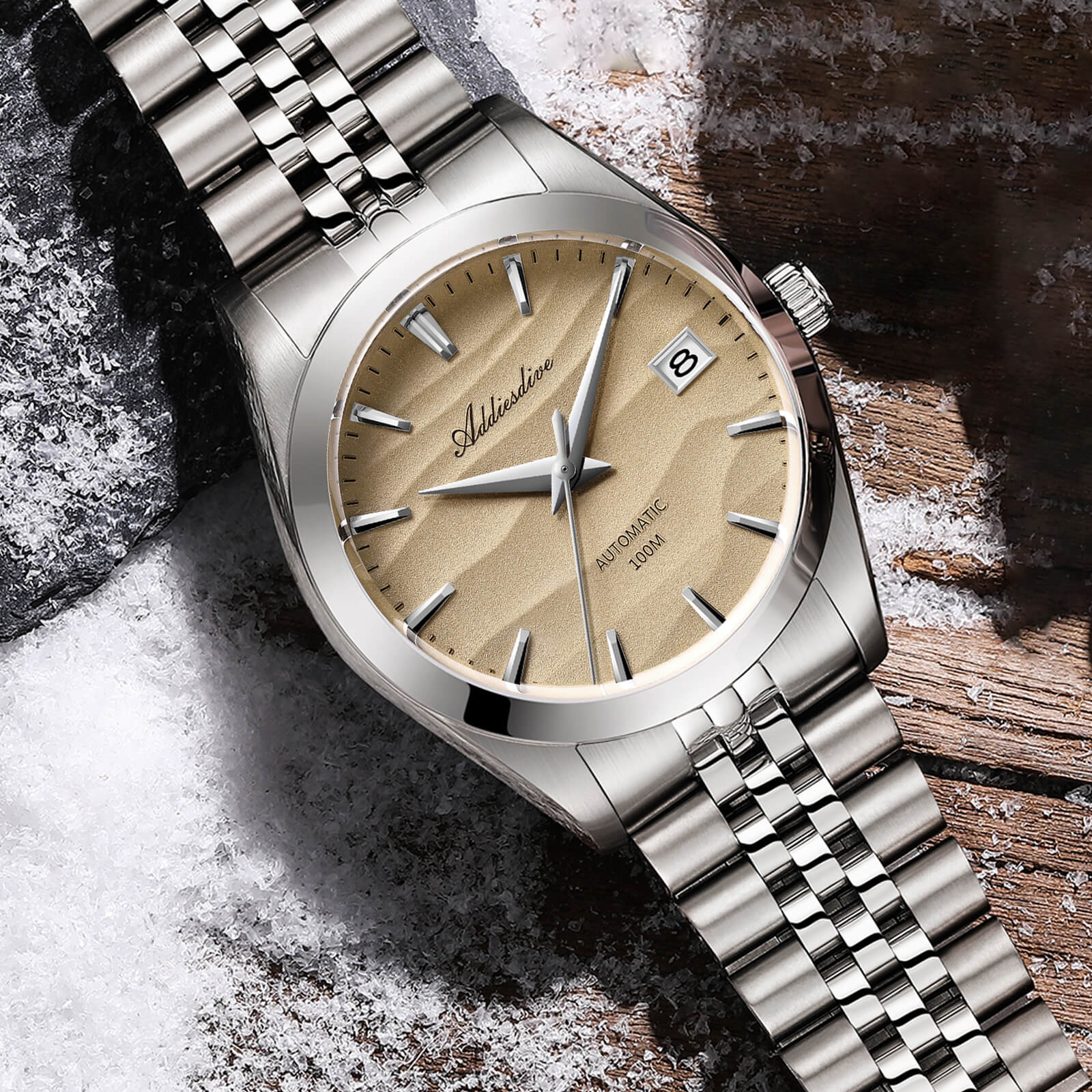 Addiesdive Orologio Meccanico NH35 con Quadrante Sabbia da 39 mm (AD2059) - Image 9