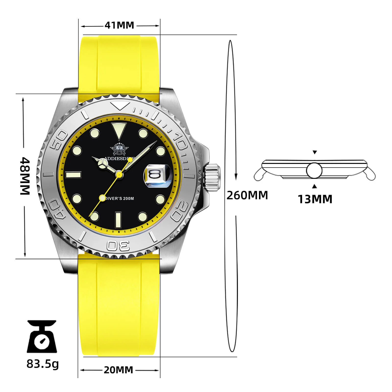 ★Saldi Anniversario★ADDIESDIVE Orologio Sportivo al Quarzo da 41 mm Impermeabile 200 m (AD2040) - Image 40