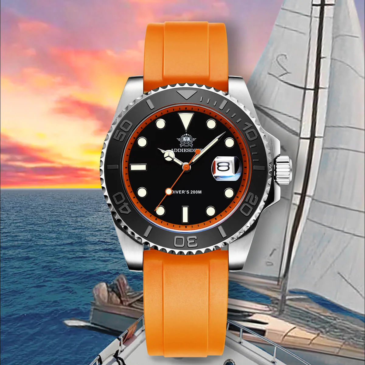 ★Saldi Anniversario★ADDIESDIVE Orologio Sportivo al Quarzo da 41 mm Impermeabile 200 m (AD2040) - Image 9