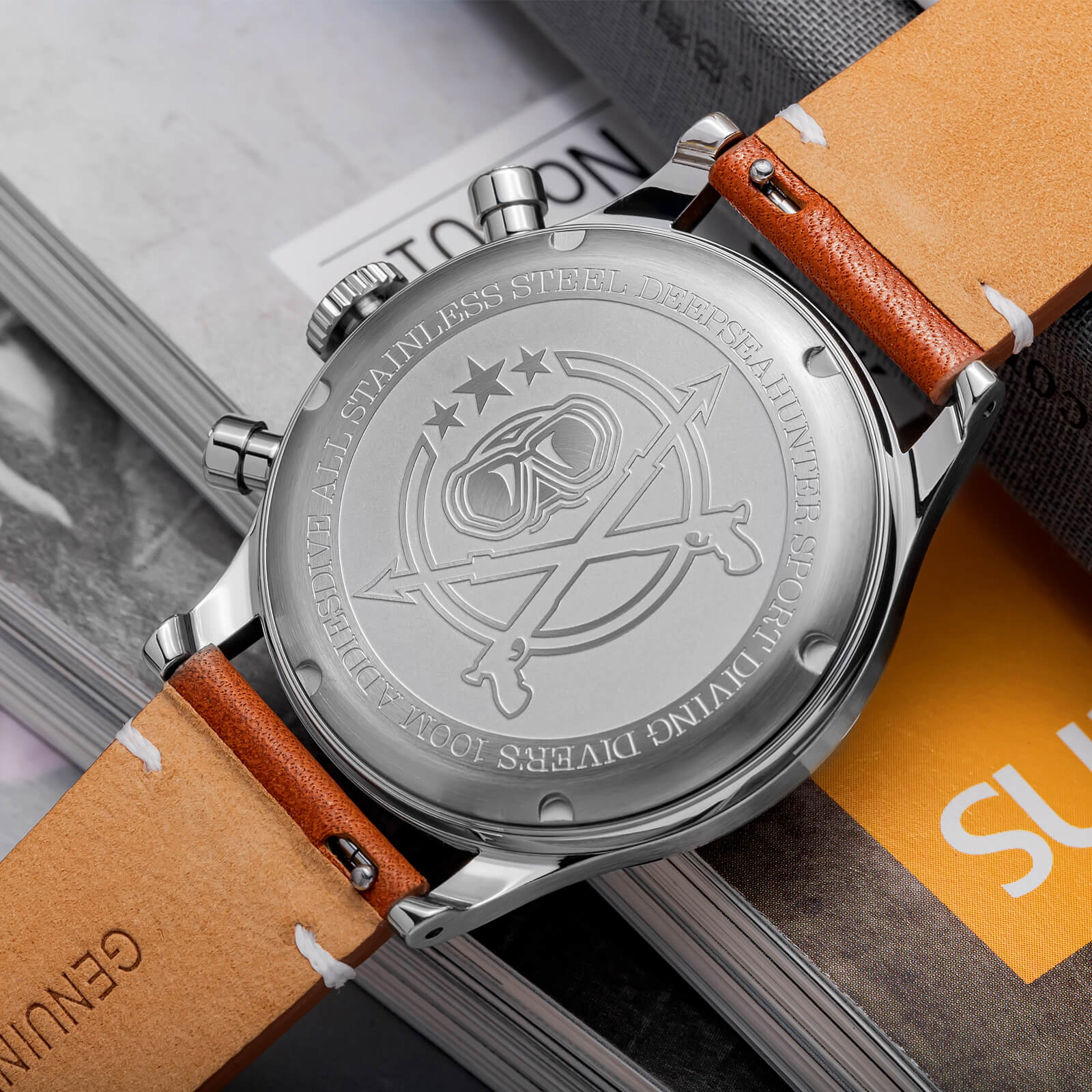 ★Speciali settimanali★ADDIESDIVE Panda BB Cronografo Retro Orologio da uomo 38mm Orologio al Quarzo, AD2037 - Image 9