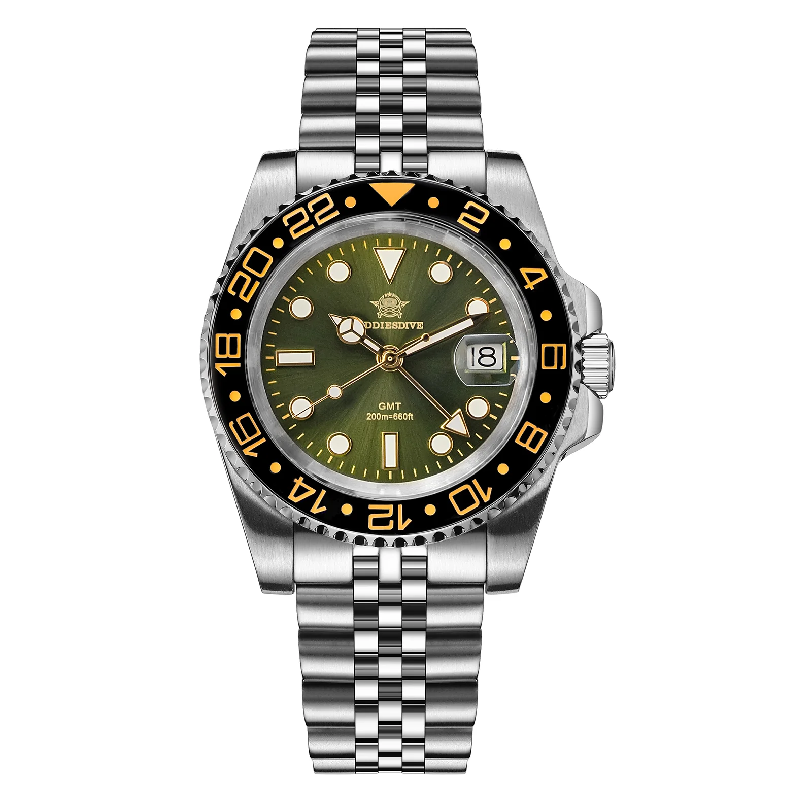 ADDIESDIVE Water Ghost Orologio Subacqueo di Lusso GMT Orologio al Quarzocon Calendario AD2050 - Image 23