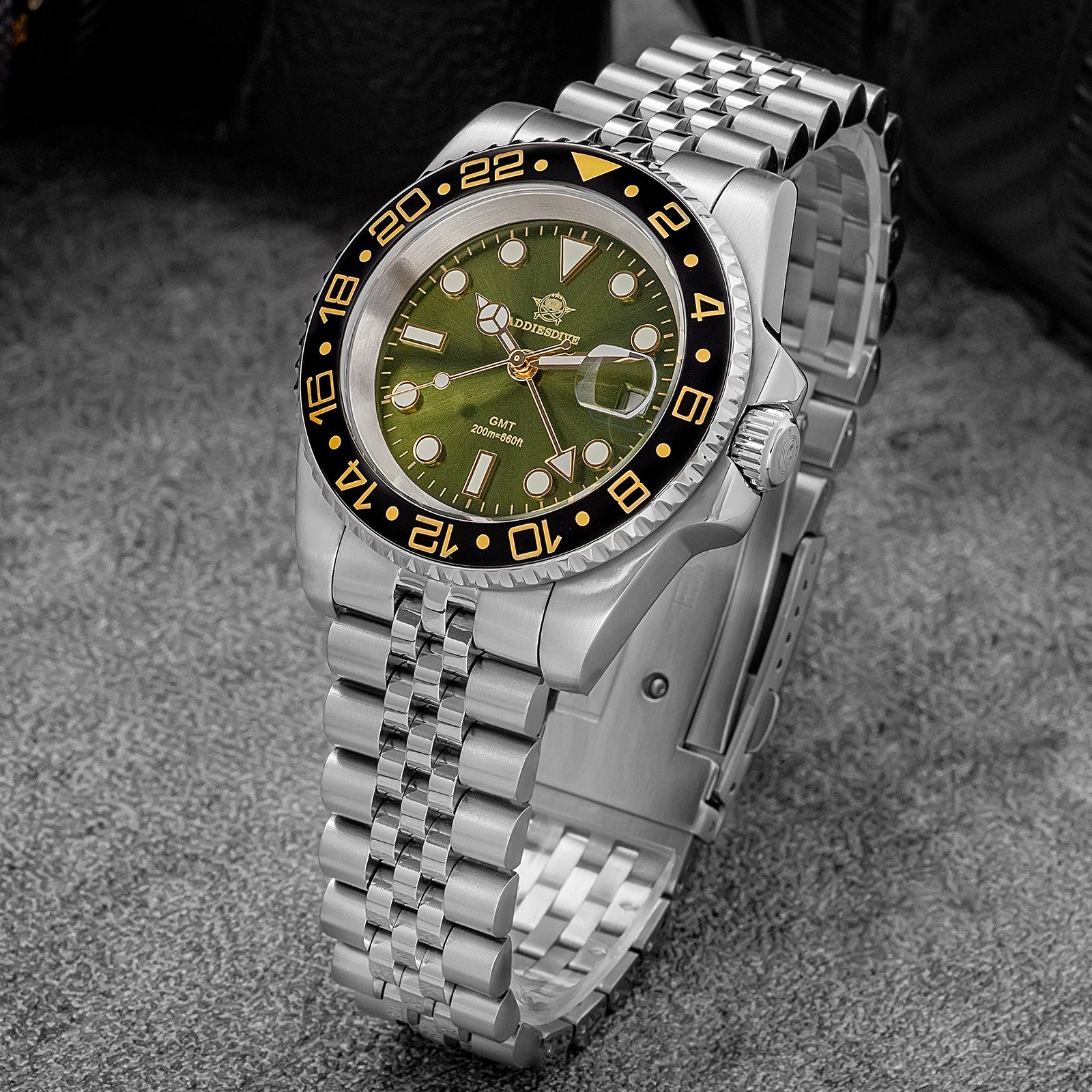 ADDIESDIVE Water Ghost Orologio Subacqueo di Lusso GMT Orologio al Quarzocon Calendario AD2050 - Image 28