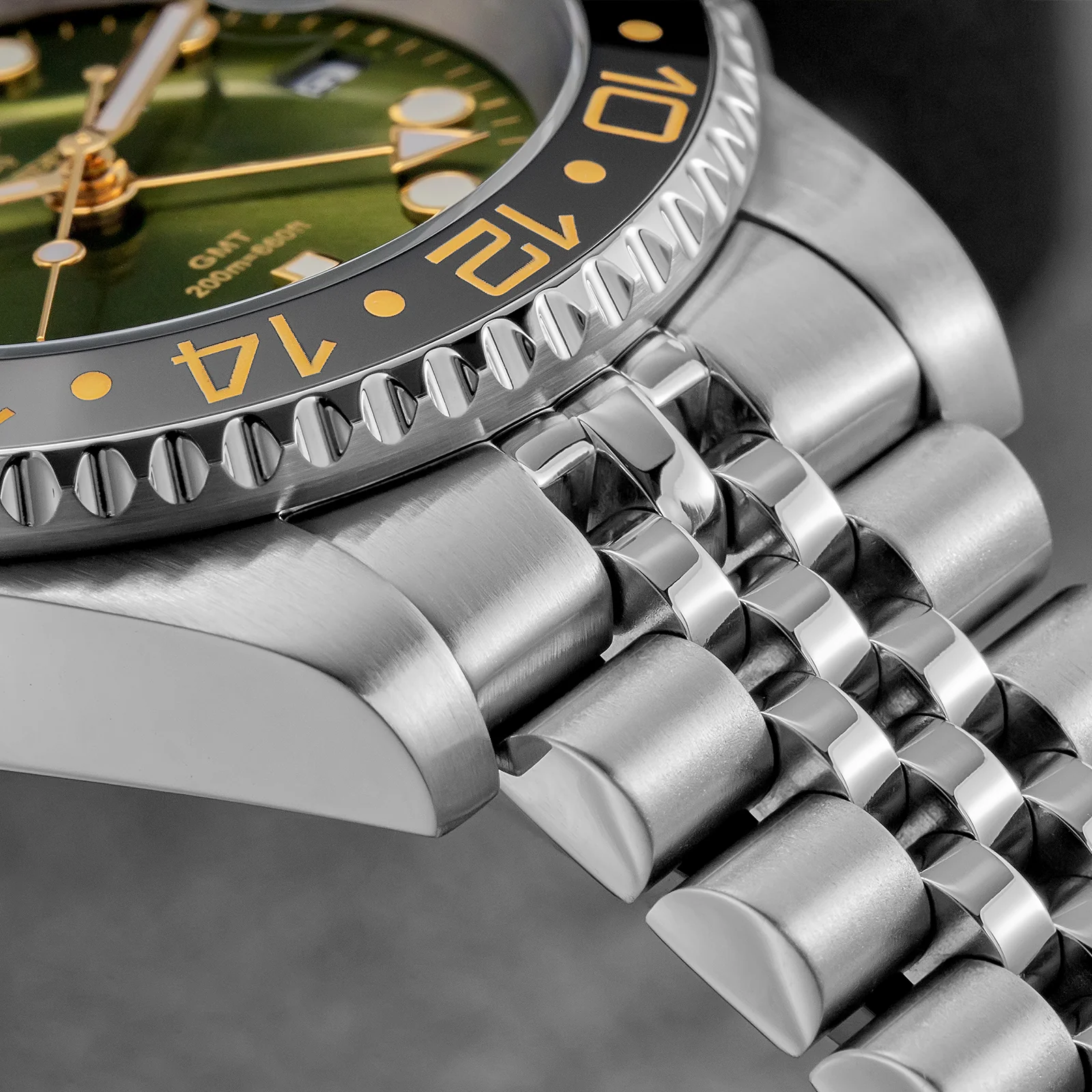ADDIESDIVE Water Ghost Orologio Subacqueo di Lusso GMT Orologio al Quarzocon Calendario AD2050 - Image 32