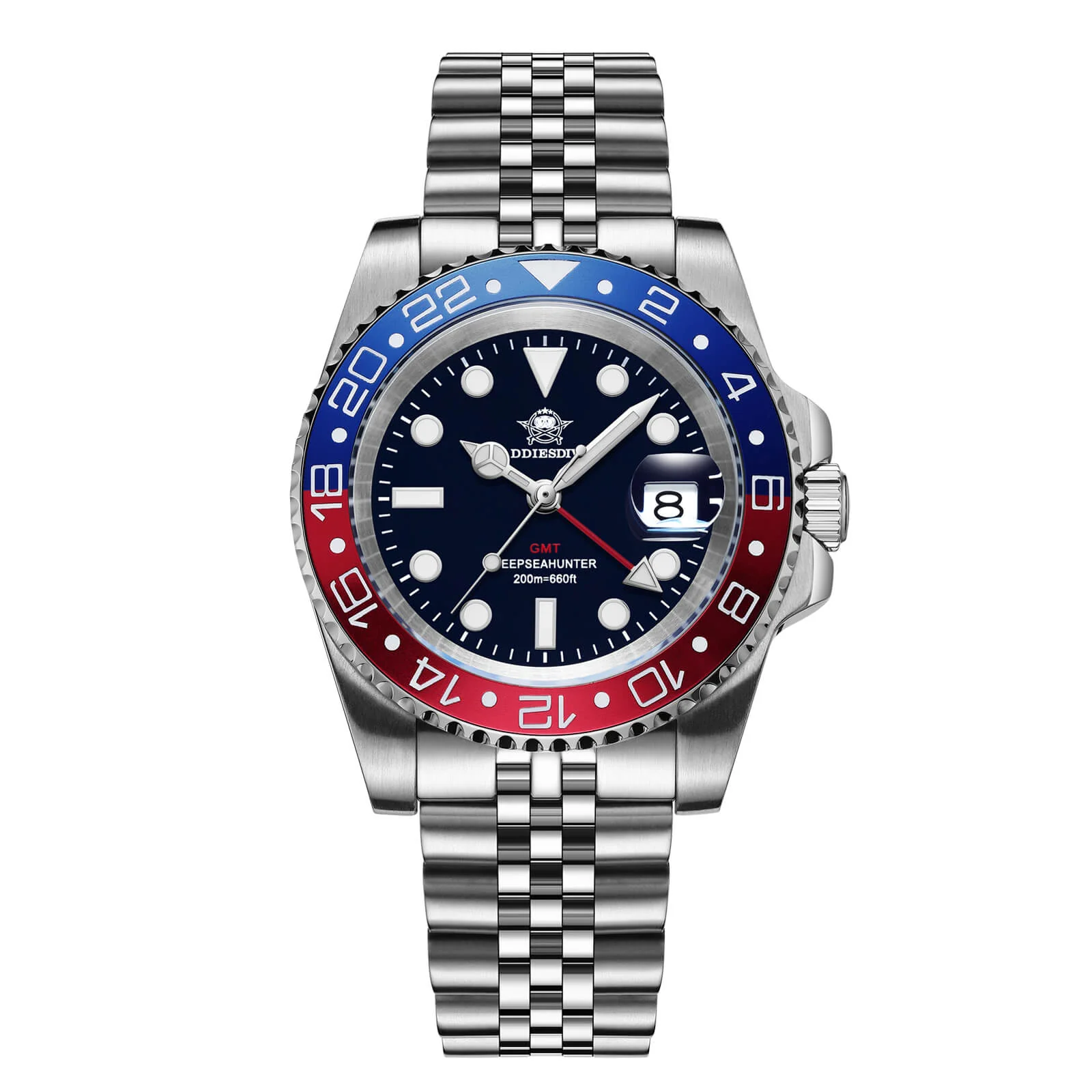 ADDIESDIVE Water Ghost Orologio Subacqueo di Lusso GMT Orologio al Quarzocon Calendario AD2050 - Image 33