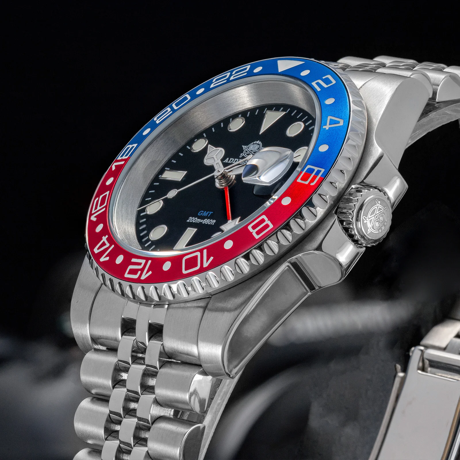 ADDIESDIVE Water Ghost Orologio Subacqueo di Lusso GMT Orologio al Quarzocon Calendario AD2050 - Image 7
