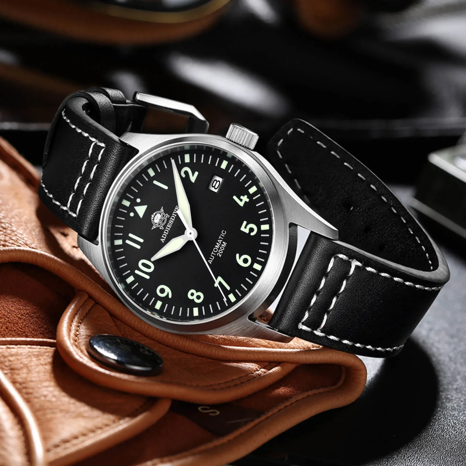 ADDIESDIVE® Pilot watch|movimento automatico NH35A Nastro in acciaio (MY-H2) - Image 14