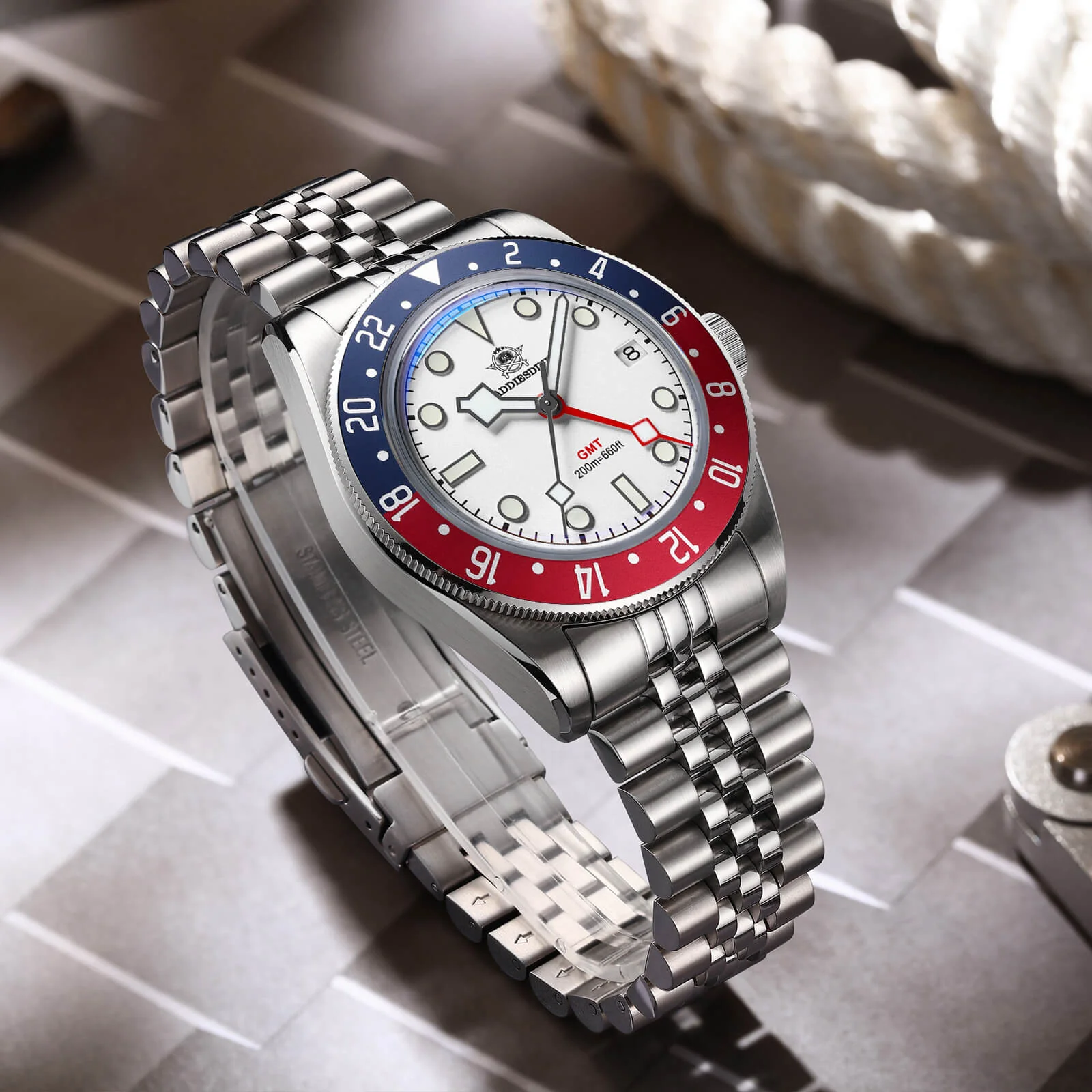 ★Saldi Anniversario★ADDIESDIVE 39mm Orologio al Quarzo BB58 GMT AD2044 - Image 29