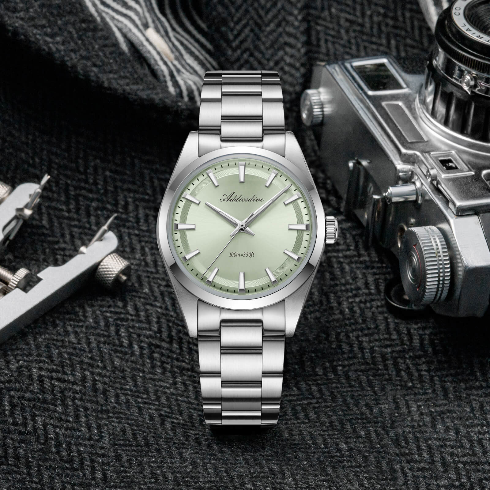 ★Saldi Anniversario★ADDIESDIVE 36mm Orologio al Quarzo di Lusso VH31 AD2066 - Image 16
