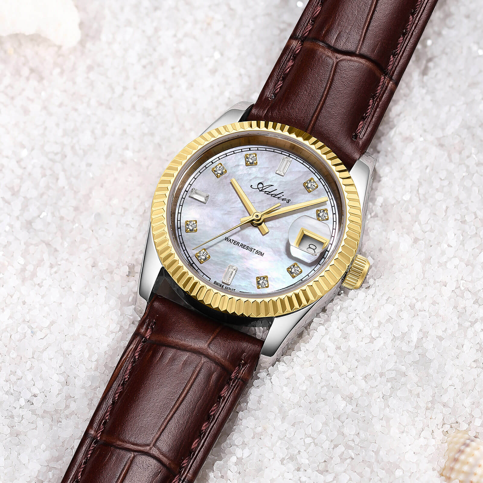 ★Nuovi Arrivi★Orologio da donna Addies da 28 mm con movimento al quarzo di lusso, modello AW25905 - Image 13
