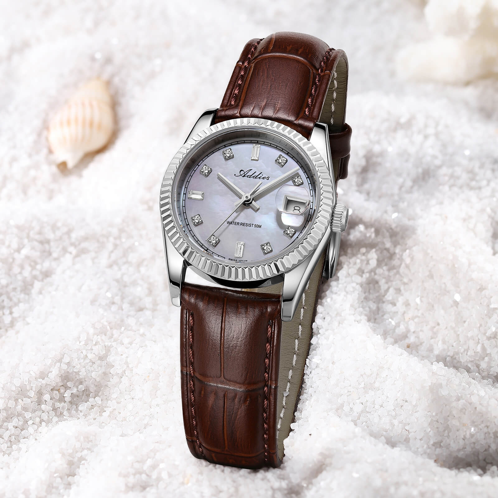 ★Nuovi Arrivi★Orologio da donna Addies da 28 mm con movimento al quarzo di lusso, modello AW25905 - Image 18