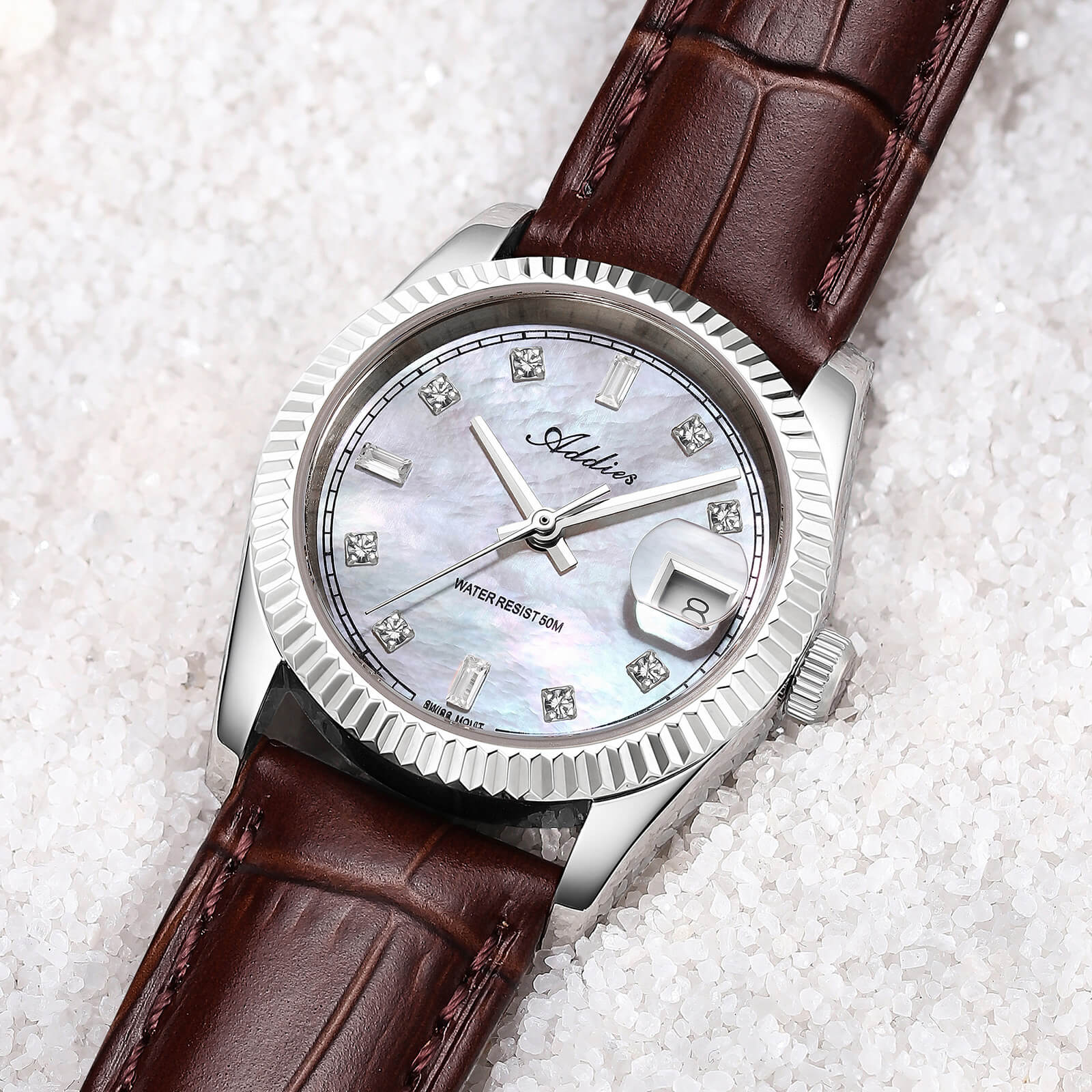 ★Nuovi Arrivi★Orologio da donna Addies da 28 mm con movimento al quarzo di lusso, modello AW25905 - Image 22