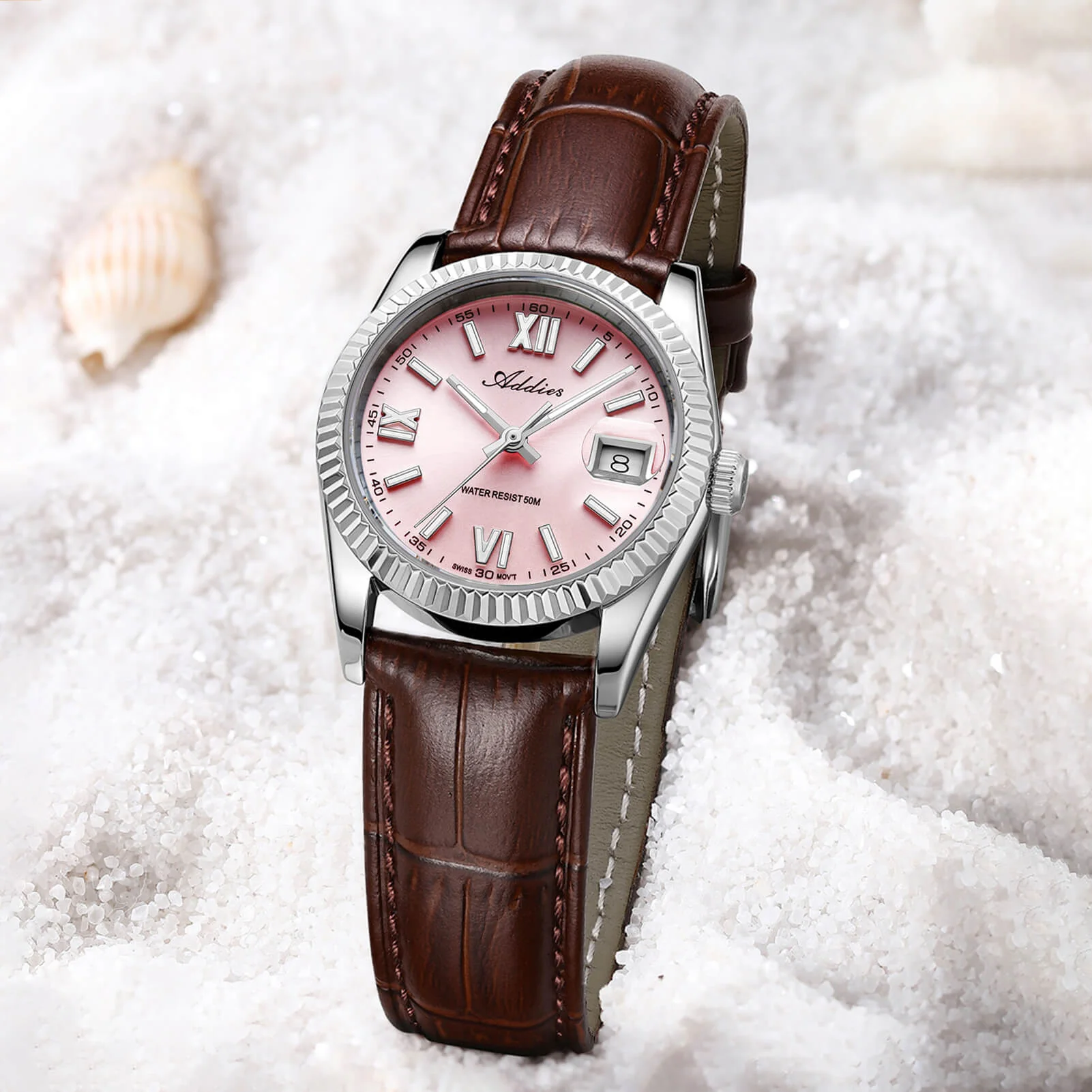 ★Nuovi Arrivi★Orologio da donna di lusso Addies da 28 mm con movimento al quarzo AW25901 - Image 7