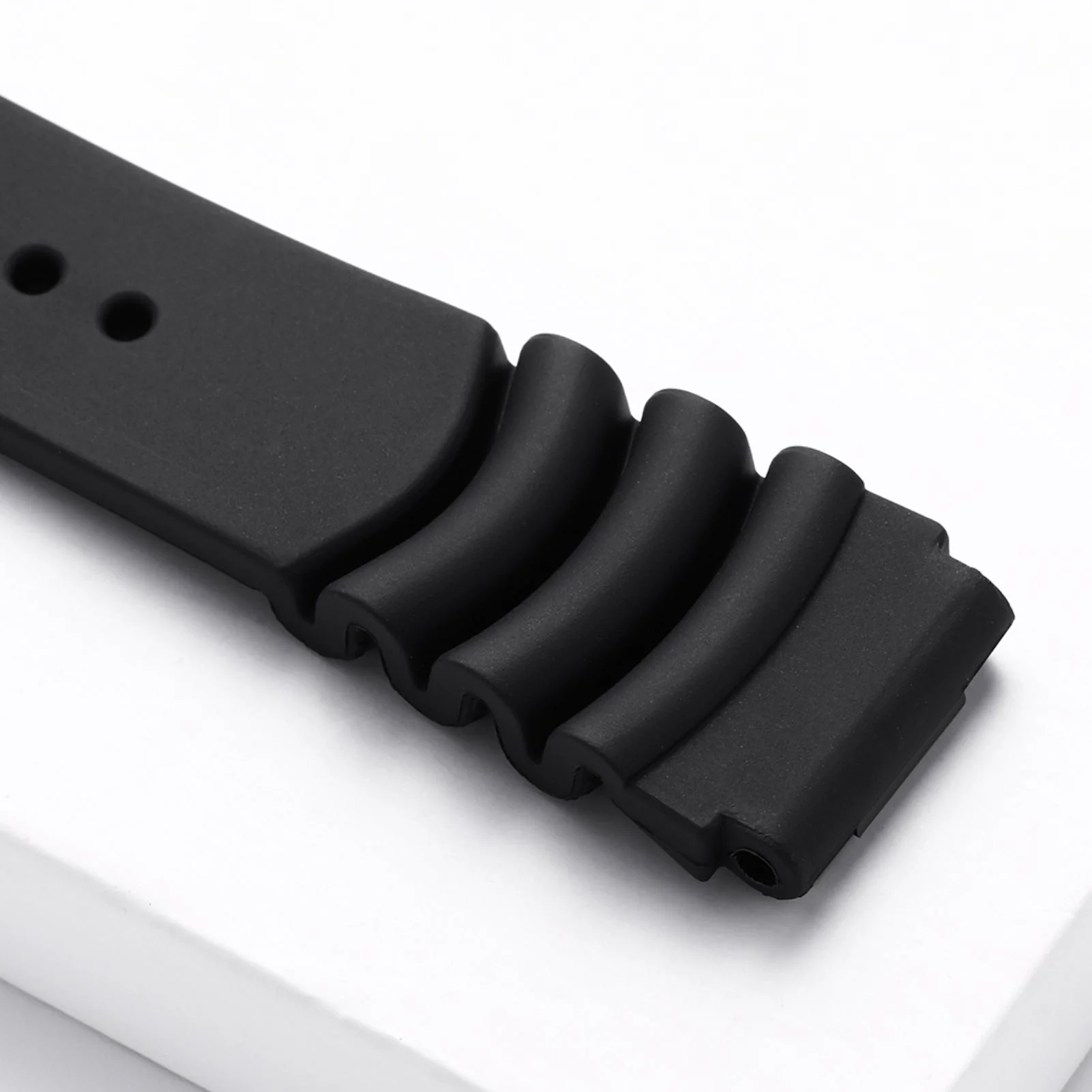 Cinturino in silicone per orologi da uomo Diver Nero 20 mm 22 mm - Image 13