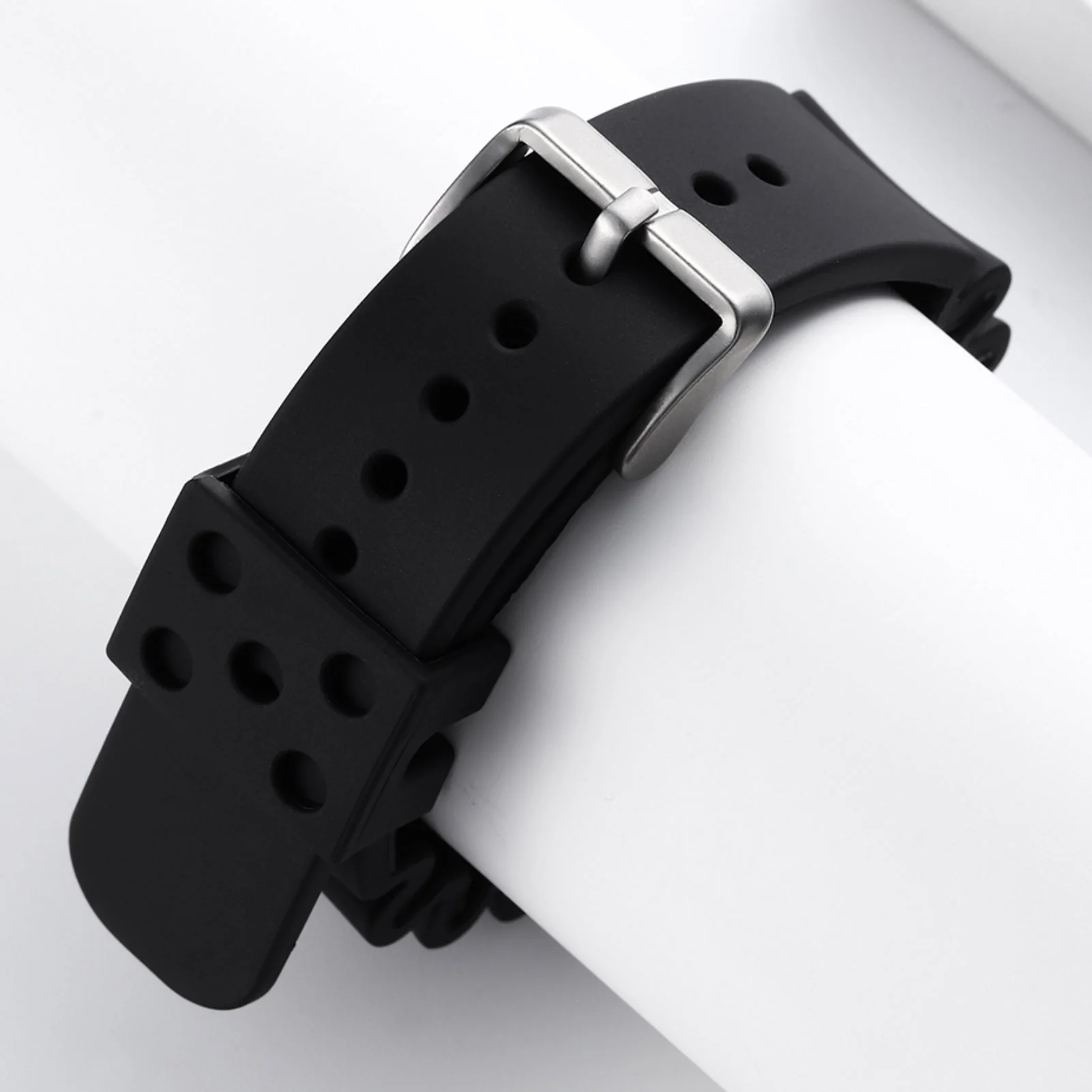 Cinturino in silicone per orologi da uomo Diver Nero 20 mm 22 mm - Image 14