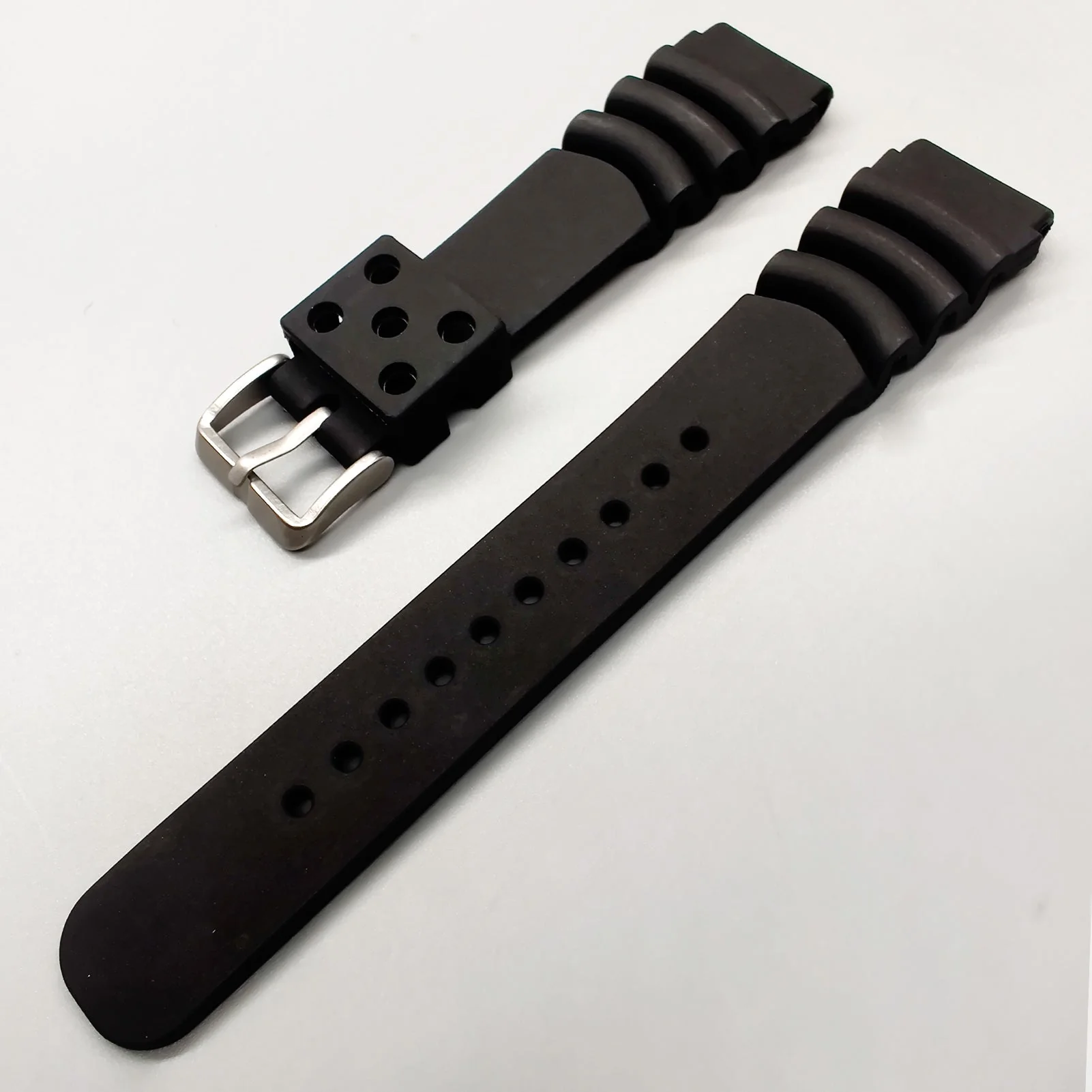 Cinturino in silicone per orologi da uomo Diver Nero 20 mm 22 mm - Image 3