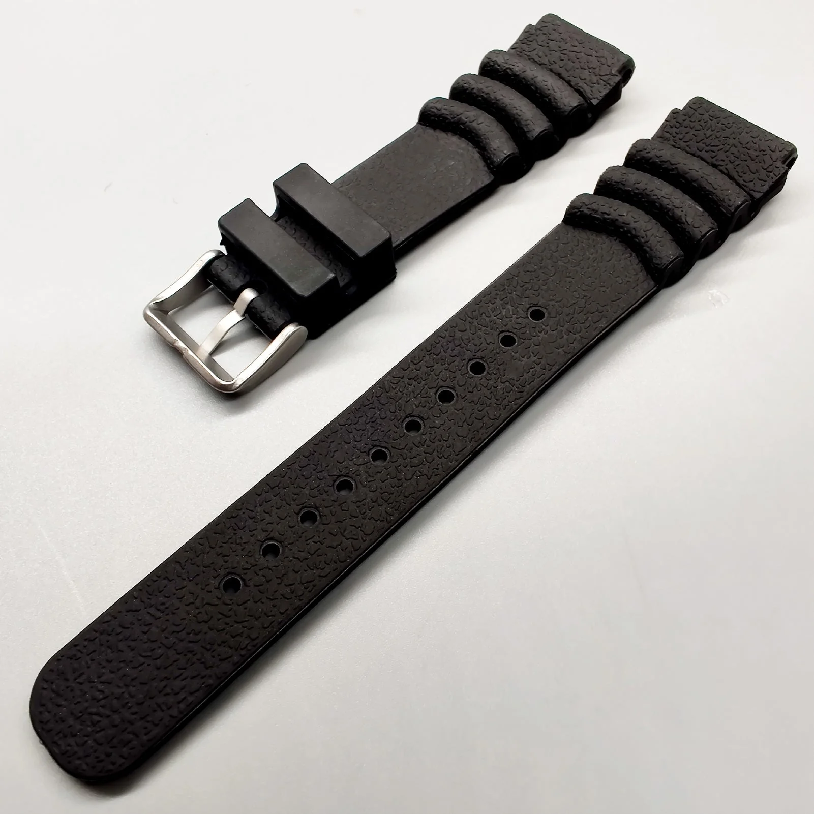 Cinturino in silicone per orologi da uomo Diver Nero 20 mm 22 mm - Image 4