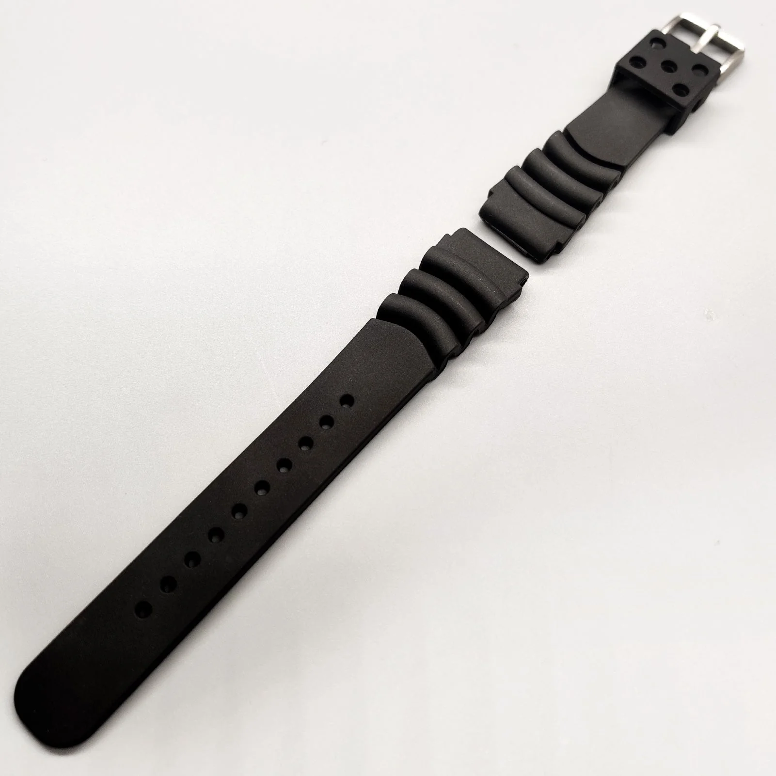 Cinturino in silicone per orologi da uomo Diver Nero 20 mm 22 mm - Image 5