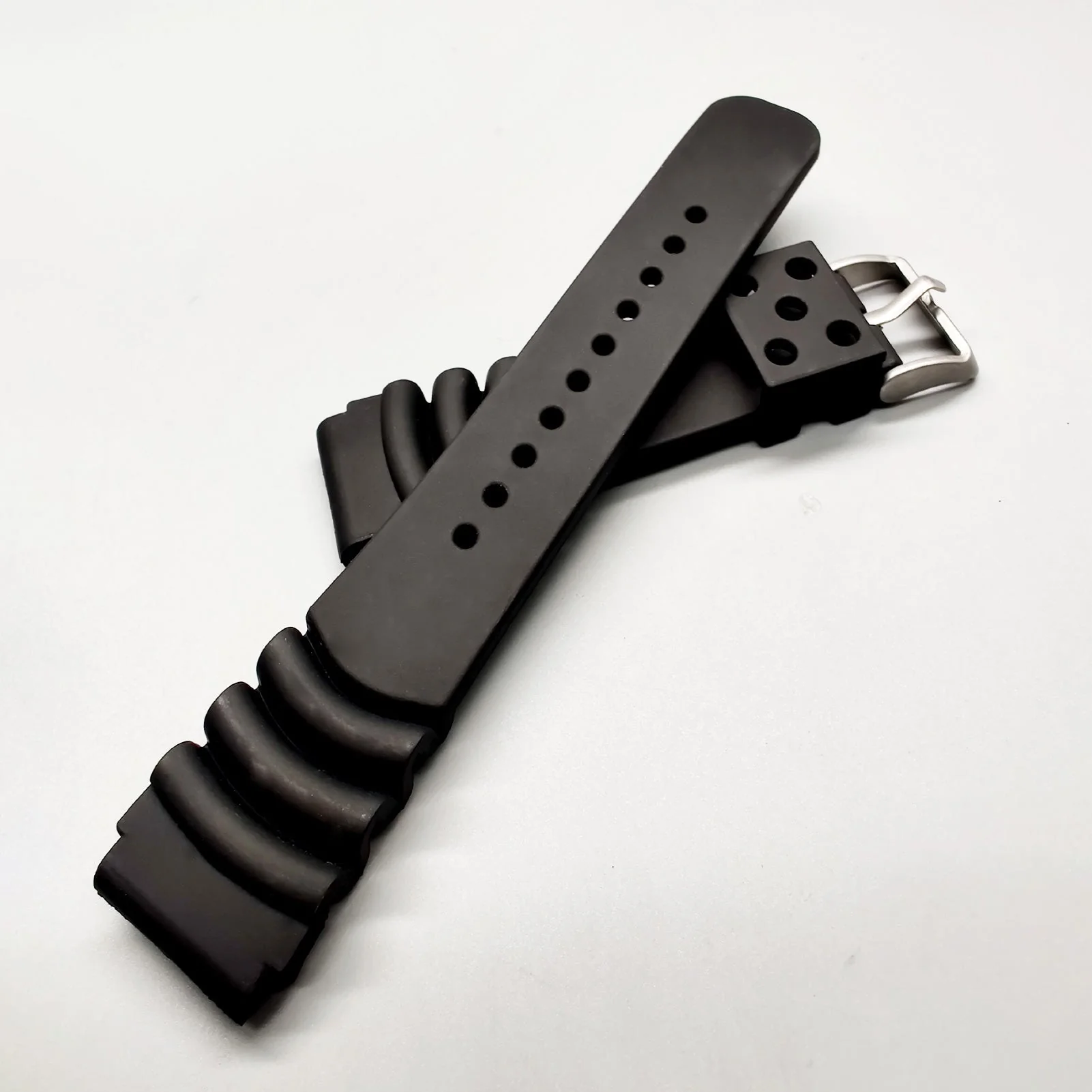 Cinturino in silicone per orologi da uomo Diver Nero 20 mm 22 mm - Image 8